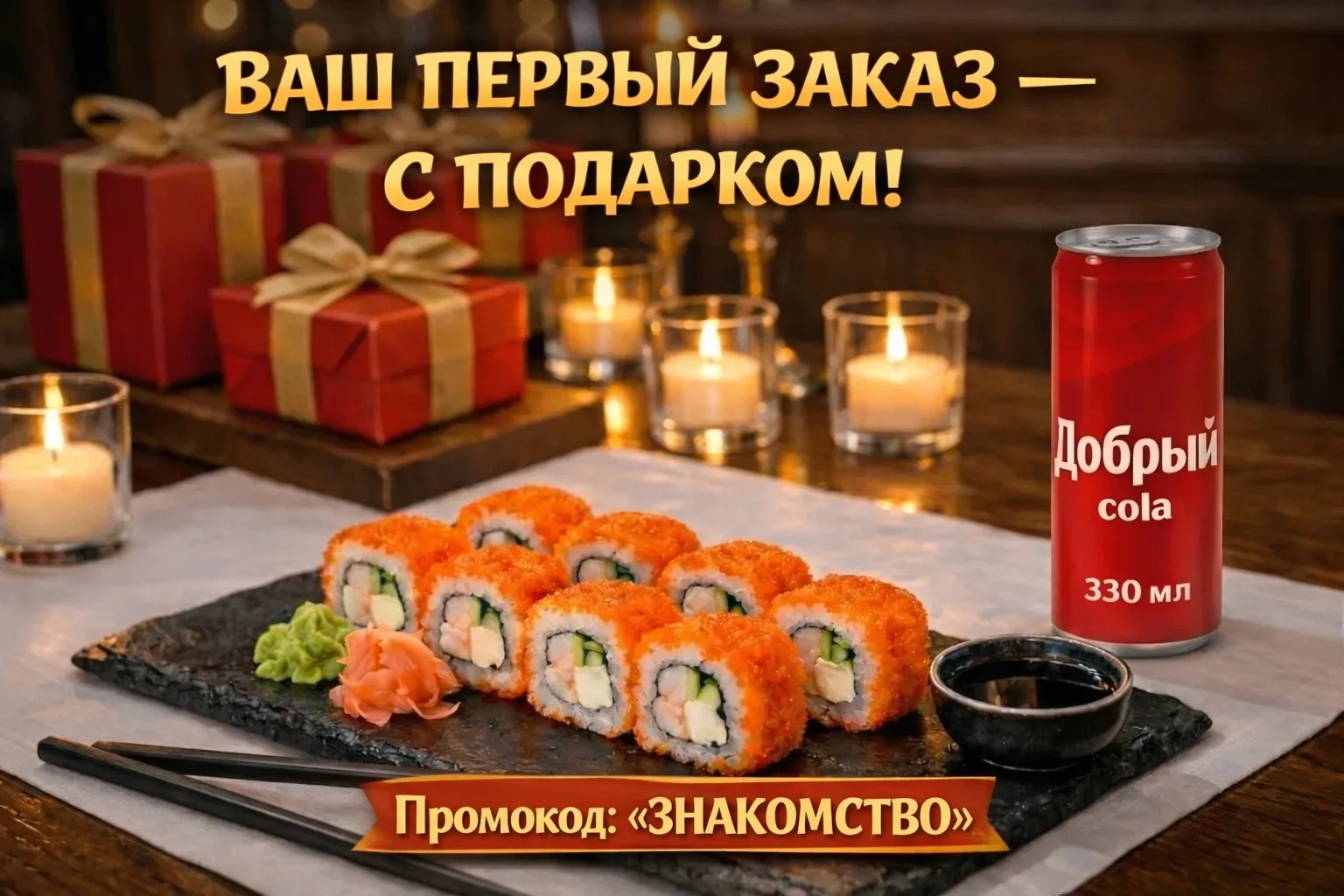 Подарок при первом заказе